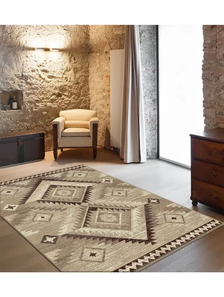 Covor Aladin Geometric Bej Taupe